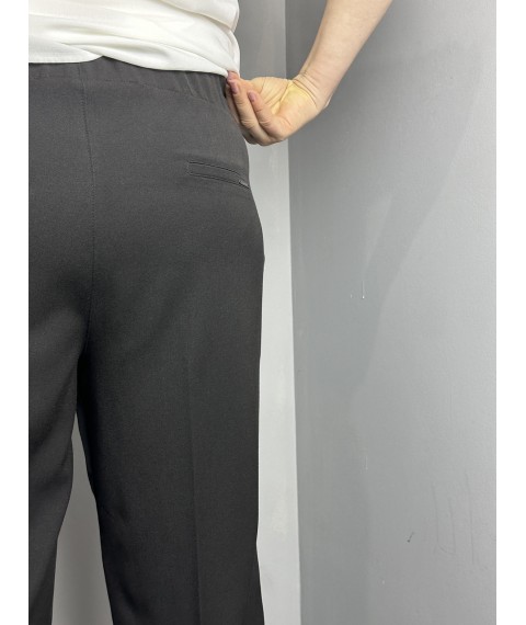 Женские брюки чёрные зауженные к низу большого размера Modna KAZKA MKJL1108-2 56