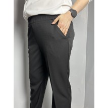 Женские брюки чёрные зауженные к низу большого размера Modna KAZKA MKJL1108-2 52