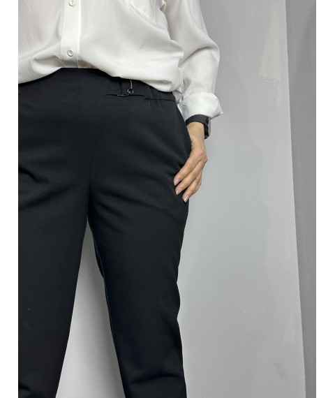 Женские классические брюки прямые черные большого размера Modna KAZKA MKJL1131-1 52