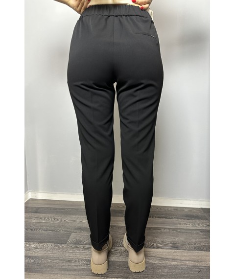 Женские классические брюки прямые черные большого размера Modna KAZKA MKJL1131-1 52