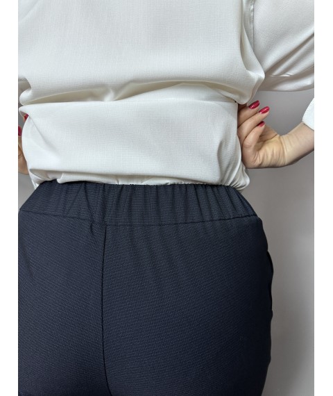 Женские классические брюки прямые синие большого размера Modna KAZKA MKJL1131-2 48