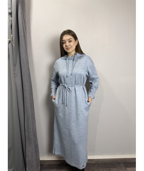 Женское ангоровое платье голубого цвета макси Modna KAZKA MKJL640021-1