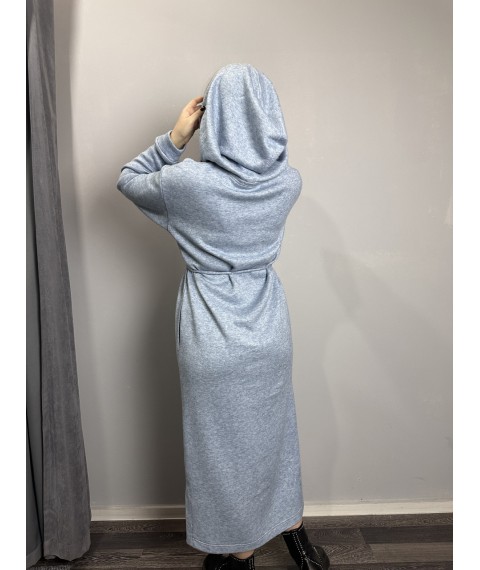 Женское ангоровое платье голубого цвета макси Modna KAZKA MKJL640021-1