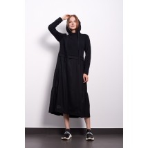 Дизайнерськое женское платье черного цвета миди Modna KAZKA MKPR8847-5