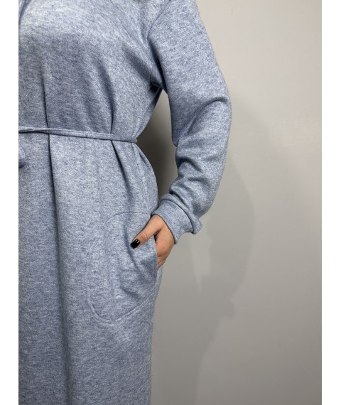 Женское ангоровое платье голубого цвета макси Modna KAZKA MKJL640021-1 48
