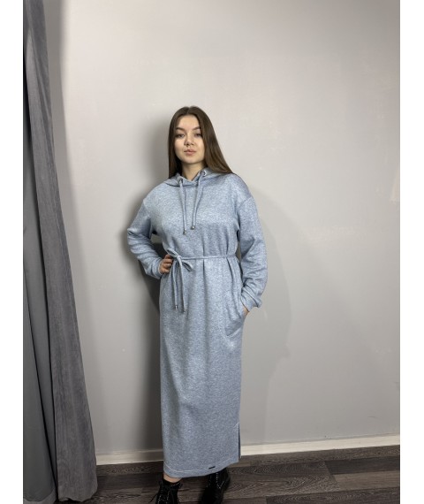 Женское ангоровое платье голубого цвета макси Modna KAZKA MKJL640021-1 54