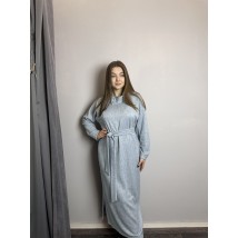 Женское трикотажное платье голубое макси Modna KAZKA MKJL7490021-1 46