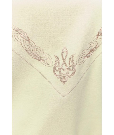 Женский свитшот кремовый с объемными рукавами Modna KAZKA MKRM4106-1