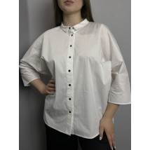 Женская рубашка белая дизайнерская Modna KAZKA MKKC9020-1