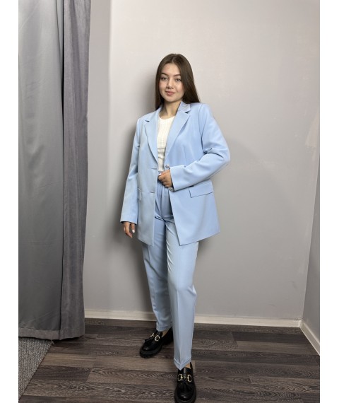 Женский брючный костюм голубой  Modna KAZKA MKJL891021