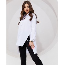 Рубашка женская белая удлиненная Modna KAZKA MKJL306501 44