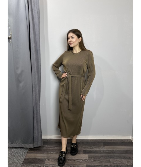 Женское платье коричневое миди Modna KAZKA MKJL75030 44