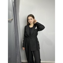 Женский нарядный костюм брючный черный Modna KAZKA MKNP3585-1