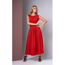 Платье женское миди красное дизайнерское нарядное Modna KAZKA Миори MKSN2015/3-03 50