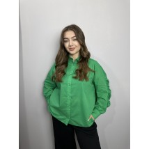 Женская рубашка зелёная дизайнерская Modna KAZKA MKKC9026-1 42