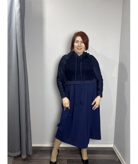 Платье женское миди синее "Даша" Modna KAZKA MKPR2118-4