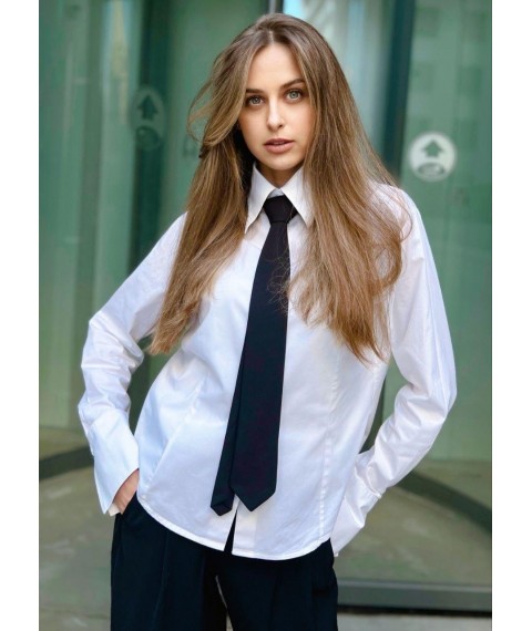 Женская галстук черный слим Modna KAZKA MKCRA202017 onesize