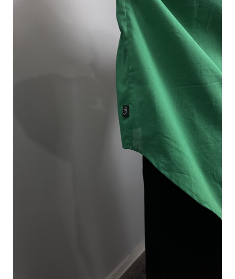 Женская рубашка зелёная дизайнерская Modna KAZKA MKKC9026-1 46