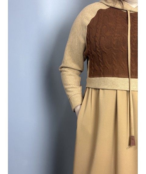 Платье женское миди терракот "Даша" Modna KAZKA MKPR2118-3 52