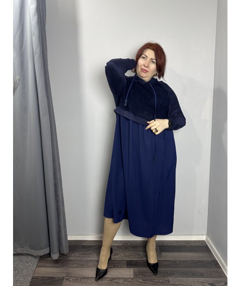 Платье женское миди синее "Даша" Modna KAZKA MKPR2118-4 54