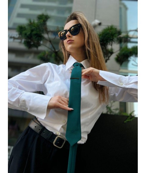 Женская галстук изумрудный слим Modna KAZKA MKCRA202018