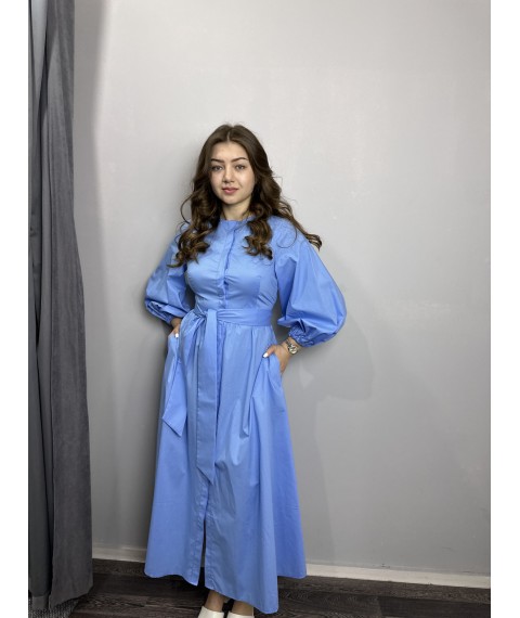 Платье женское голубое миди Modna KAZKA MKAS23-3 48
