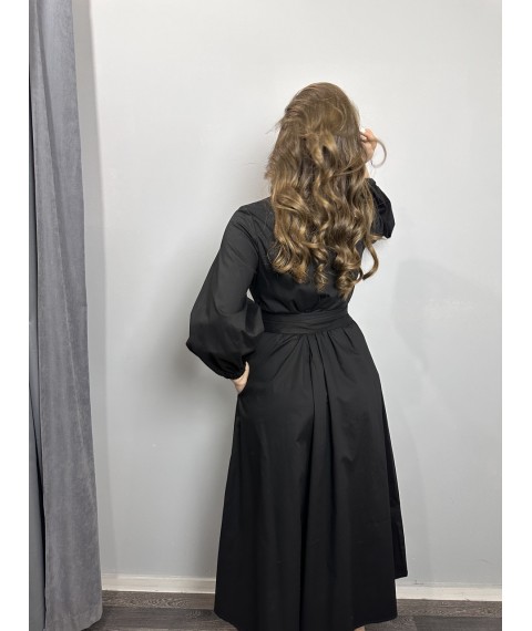 Платье женское черное миди Modna KAZKA MKAS23-2 48