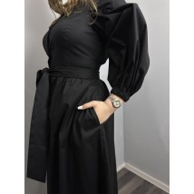 Платье женское черное миди Modna KAZKA MKAS23-2 50