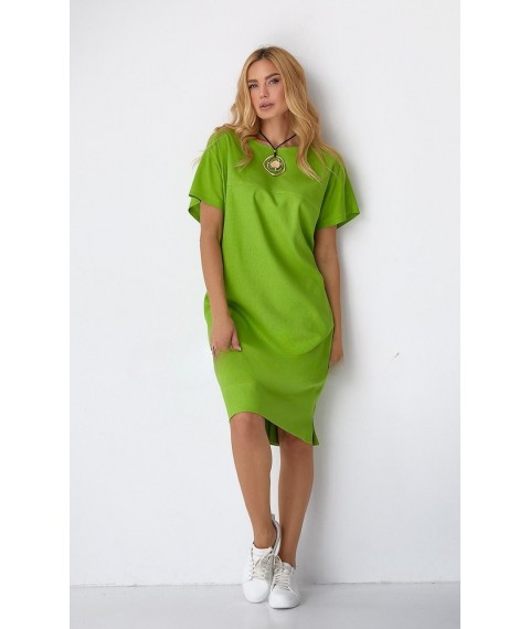 Платье женское летнее по колено зеленое Modna KAZKA Аден MKSN968/51-01 52
