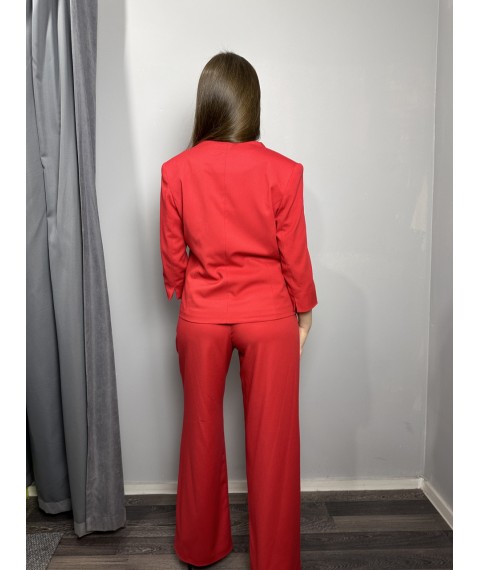 Женский костюм красный с брюками Фелон Modna KAZKA MKSN2351/2344-04 46