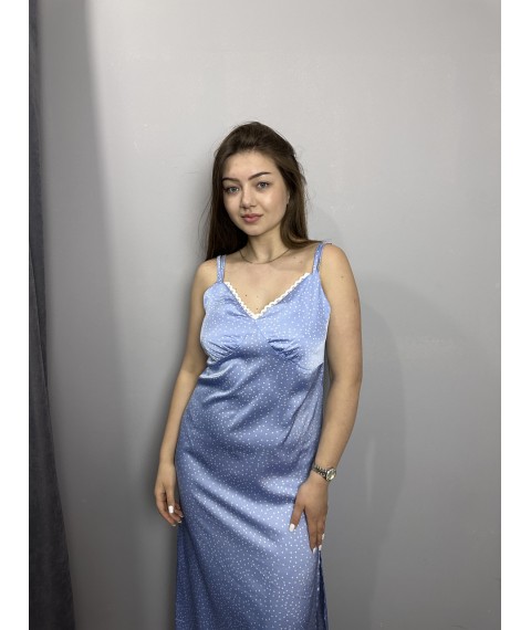 Платье женское летнее шелковое голубое Modna KAZKA MKAZ6642-3 42