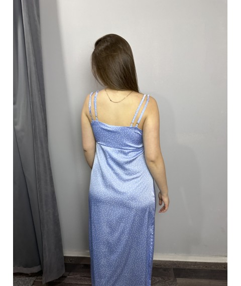 Платье женское летнее шелковое голубое Modna KAZKA MKAZ6642-3 44
