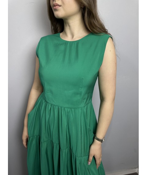 Платье женское зеленое миди Modna KAZKA MKAS1-2