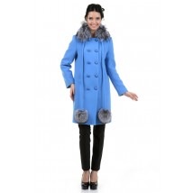 Пальто женское голубое дизайнерское LESIA Мадди 46