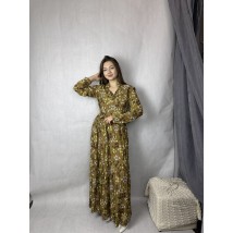 Платье женское хаки в принт Кира Modna KAZKA MKPR936-1