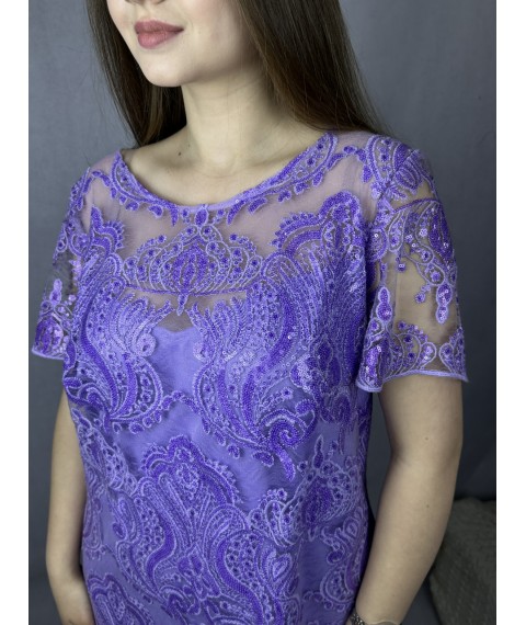 Платье женское фиолетовое вечернее мини в пайетках Modna KAZKA MKENG0816 52
