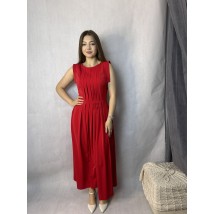 Платье женское миди красное дизайнерское нарядное Modna KAZKA Миори MKSN2015/3-03