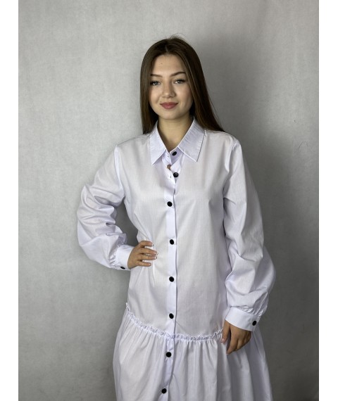 Женское платье-рубашка трансформер белое Modna KAZKA MKAD3276-1