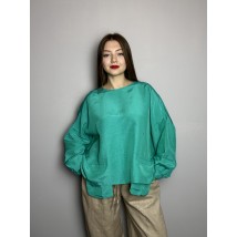 Рубашка женская зеленая с карманами Modna KAZKA MKKC9025-2 onesize