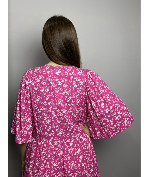 Платье женское летнее короткое розовое Modna KAZKA MKAZ6049-2 42