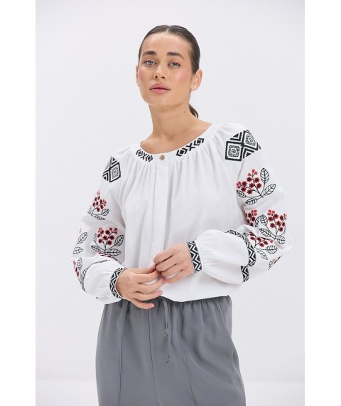 Вишиванка молочная с черным MKAR35303-4