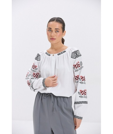 Вишиванка молочная с черным MKAR35303-4