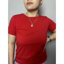 Футболка женская базовая красная MODNA KAZKA MKSH2432-5