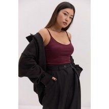 Женский базовый топ из микры бордовый ARJEN MKAR69270-4