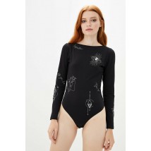 Женское черное боди тату с вышивкой Modna KAZKA MKRM2231-1 44