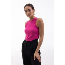Майка женская укороченная с имитацией косточек фуксия Modna KAZKA MKAR69016-4 46
