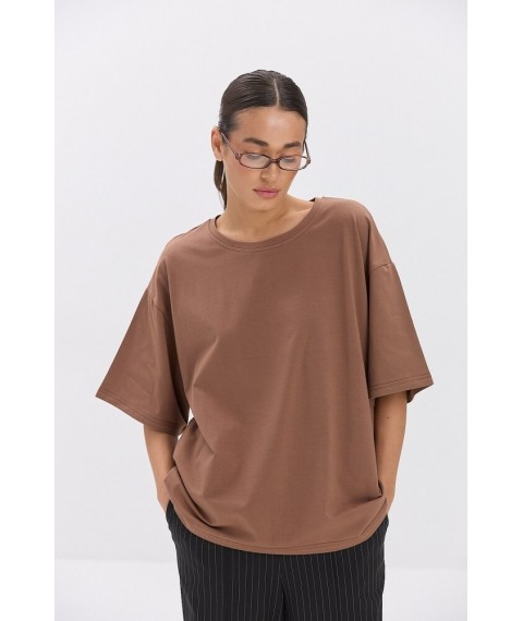 Футболка женская коричневая oversize ARJEN MKAR69181-2