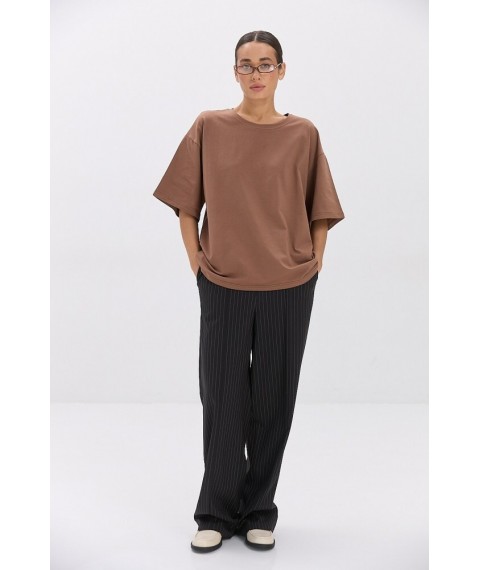 Футболка женская коричневая oversize ARJEN MKAR69181-2