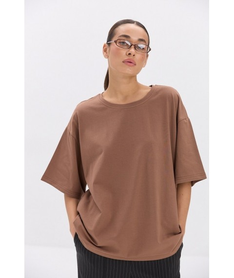 Футболка женская коричневая oversize ARJEN MKAR69181-2