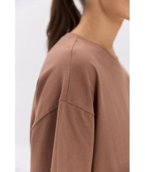 Футболка женская коричневая oversize Modna KAZKA MKAR69181-2